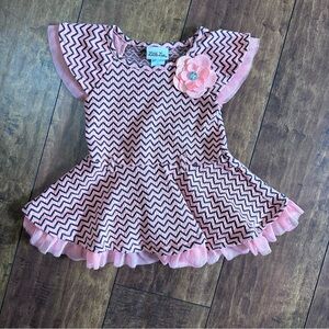 3T girls coral and blue dress